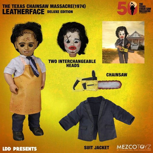 Pre-order July 2025 Mezco Living Dead Dolls Presents Texas Chainsaw Massacre (1974) Leatherface Deluxe Edition