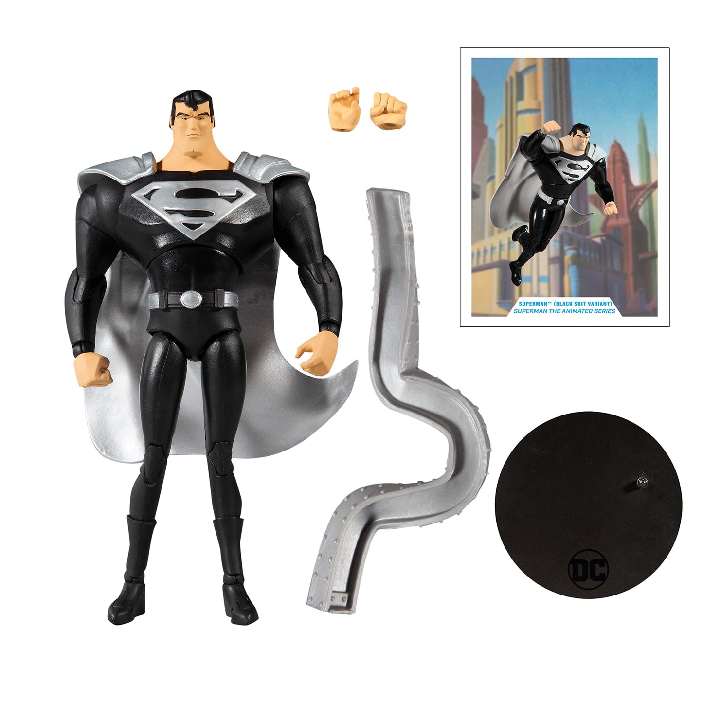 McFarlane DC Multiverse 7" - Animated Superman (Black Suit)