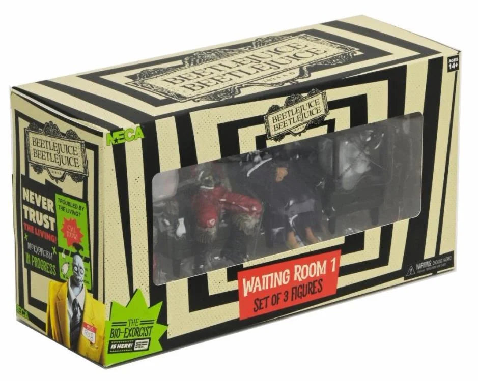 Pre-order January 2025 Beetlejuice, Beetlejuice Waiting Room 1 4-Piece Figure Set