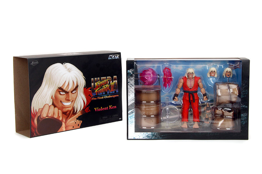 SDCC 2024 Jada Toys 1/12 Ultra Street Fighter II Violent Ken Scaled Action Figure Exclusive