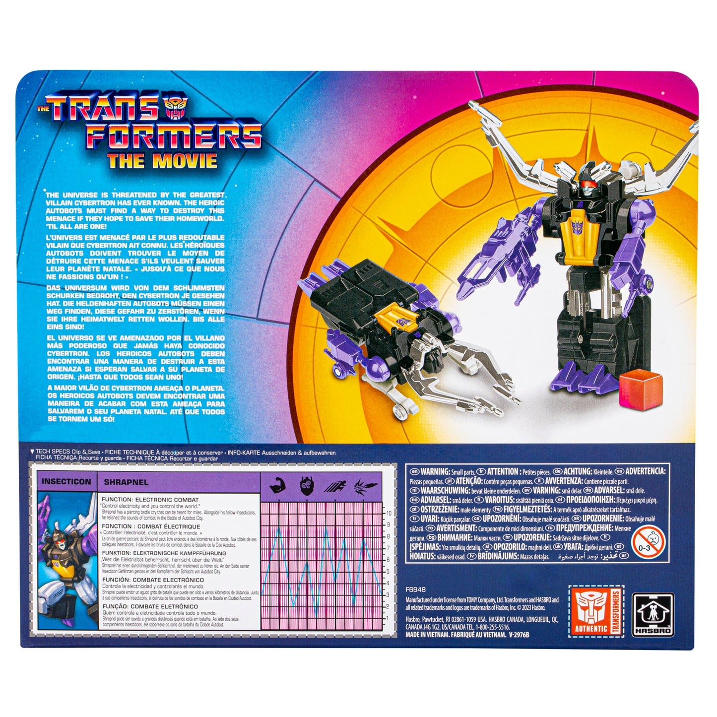 Transformers G1 Reissue Retro Shrapnel ( 86 Movie )
