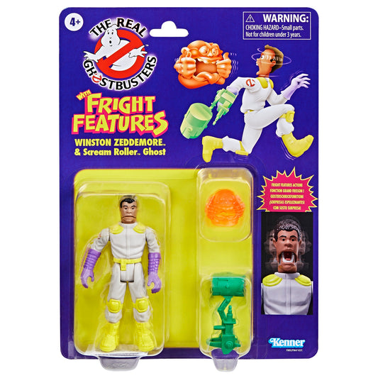 The Real Ghostbusters: Ghostbusters: Kenner Classics Action Figure: Winston Zeddemore & Scream Roller Ghost