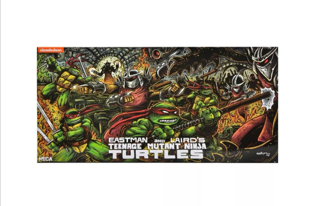 Pre-order December 2023 NECA TMNT (MIRAGE COMICS) Leonardo, Raphael, Michaelangelo, & Donatello (4-PACK) 7” Action Figure