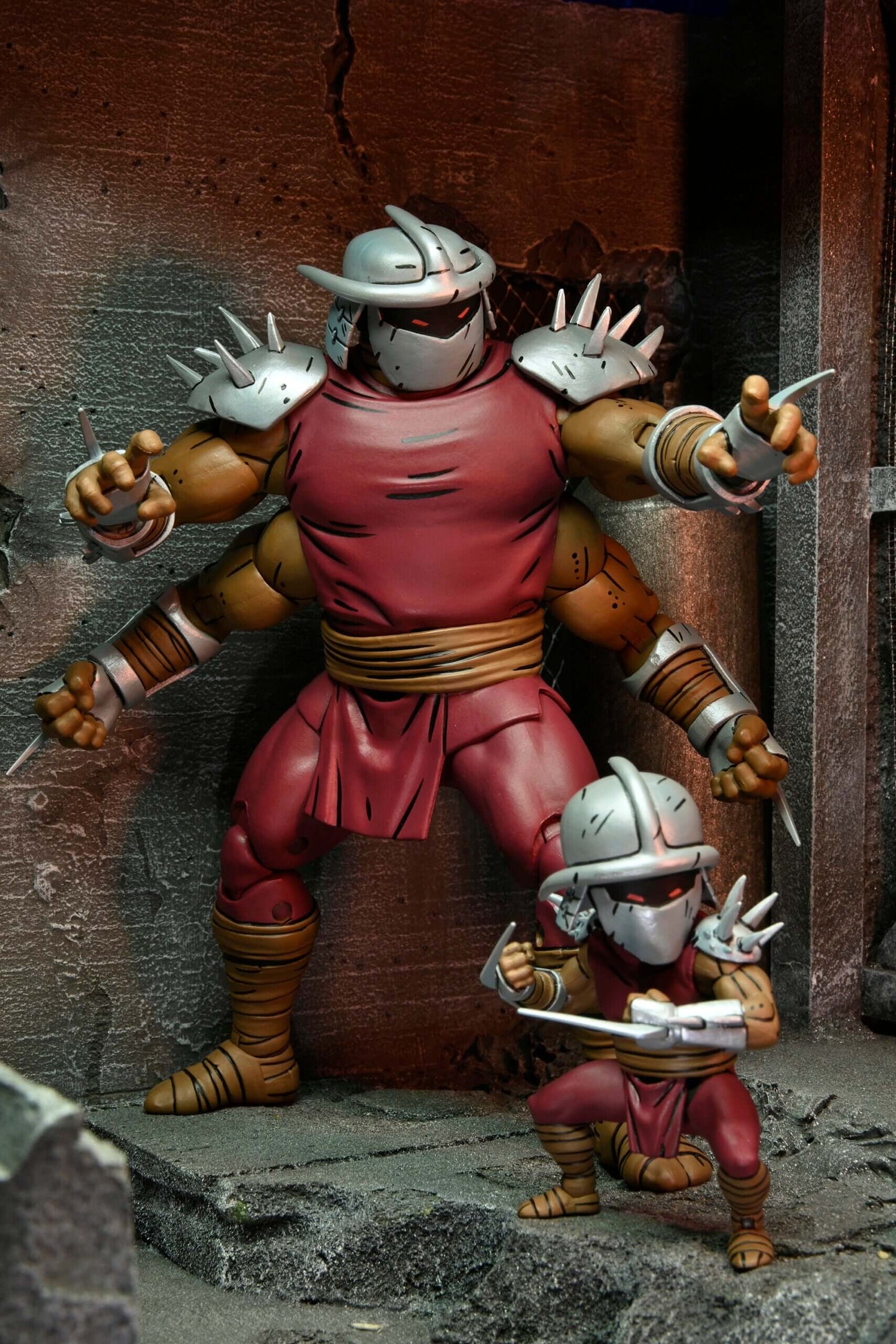 Pre-order June/July 2023 NECA Teenage Mutant Ninja Turtles Shredder Clone & Mini Shredder Mirage Comics 