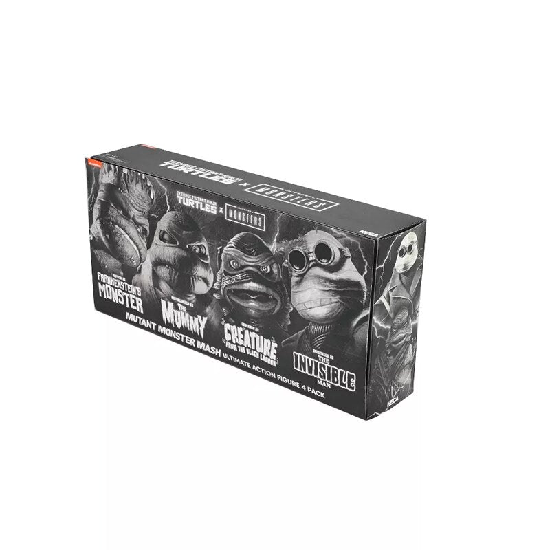 Pre-order December 2024/Jan 2025 NECA Universal Monsters Teenage Mutant Ninja Turtles Black & White 7" Action Figures 4-Pack