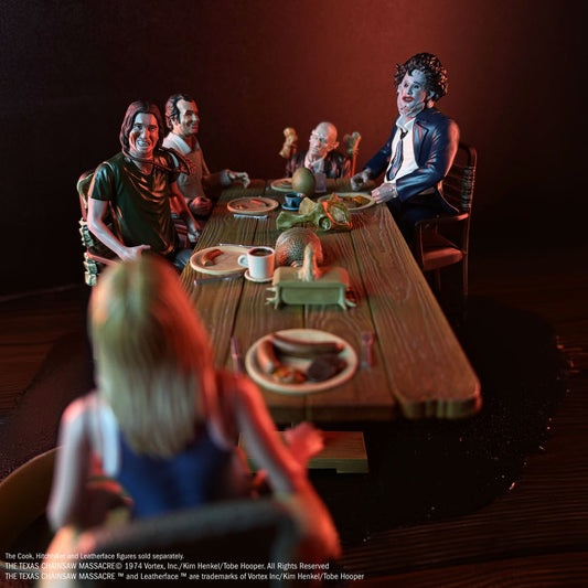 Pre-order March 2025 Trick or Treat Studios Texas Chainsaw Massacre 1974 Dinner Scene Playset