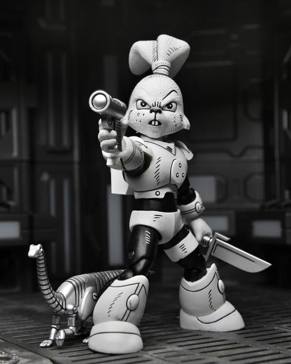 Pre-order November 2024 NECA TMNT Usagi Yojimbo Space Black / White Figure