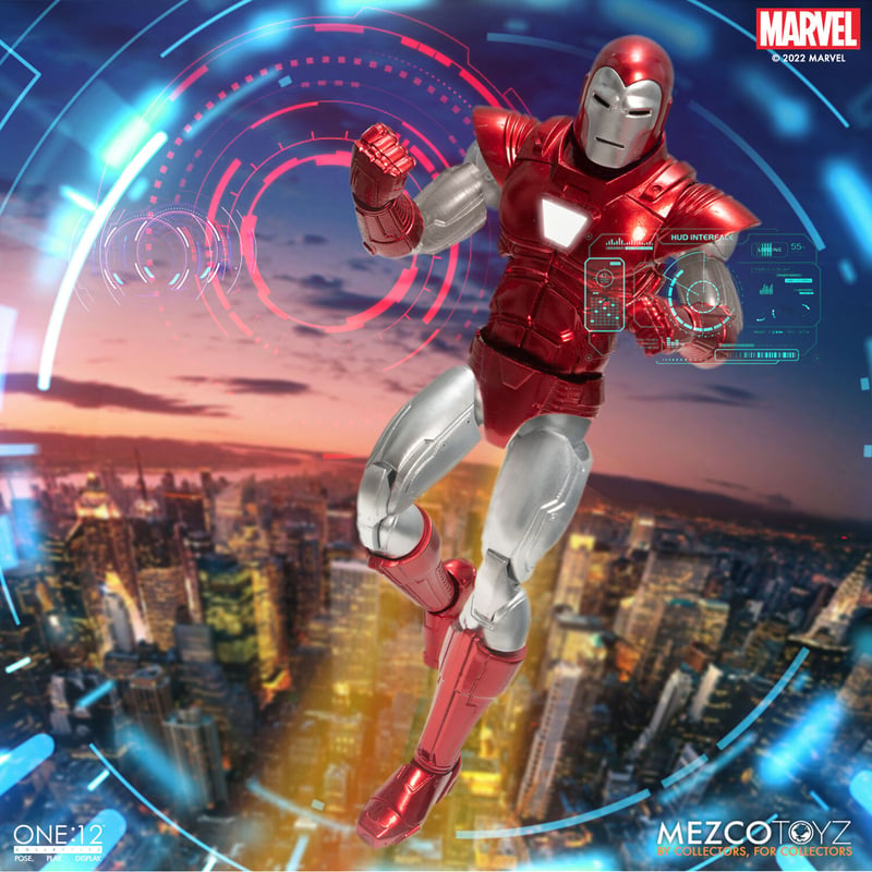 Pre-order April 2024 Mezco One:12 Collective Iron Man: Silver Centurion