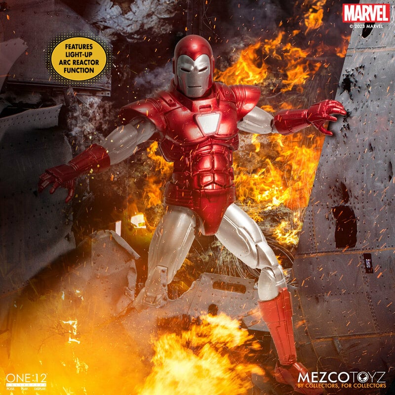 Pre-order April 2024 Mezco One:12 Collective Iron Man: Silver Centurion