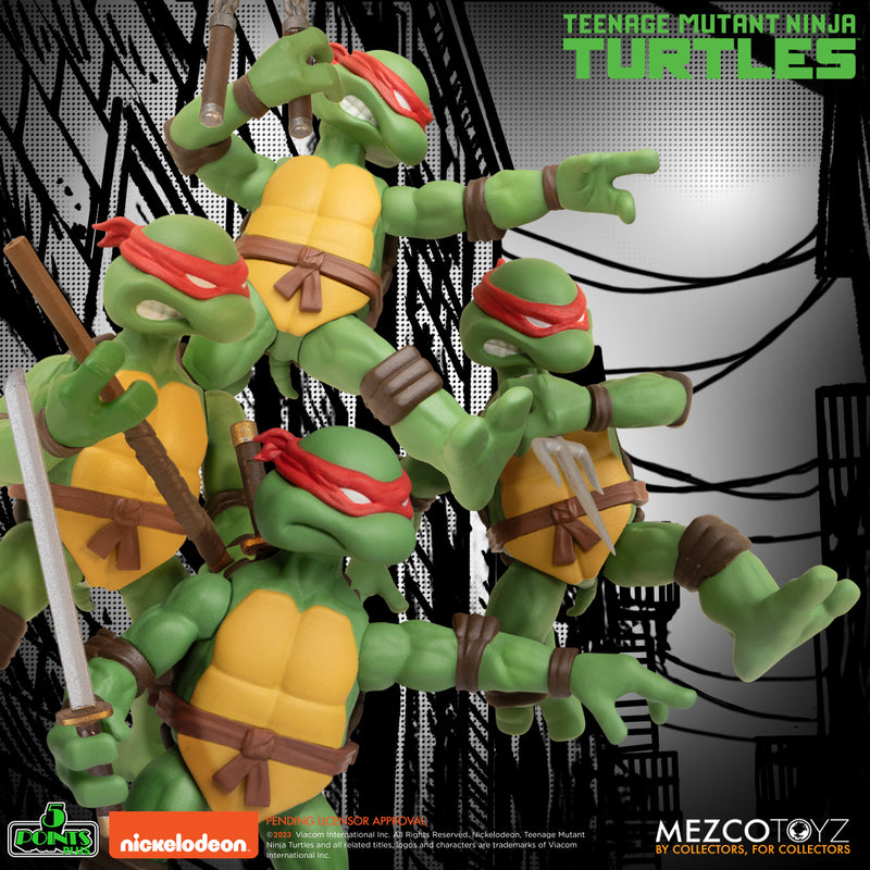 Pre-order June 2024 Mezco 5 POINTS Teenage Mutant Ninja Turtles Deluxe set