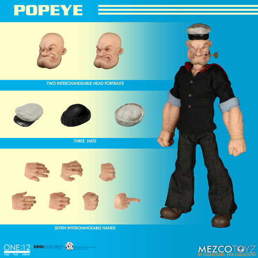 Pre-order December 2024 Mezco Popeye One:12 Collective Action Figure