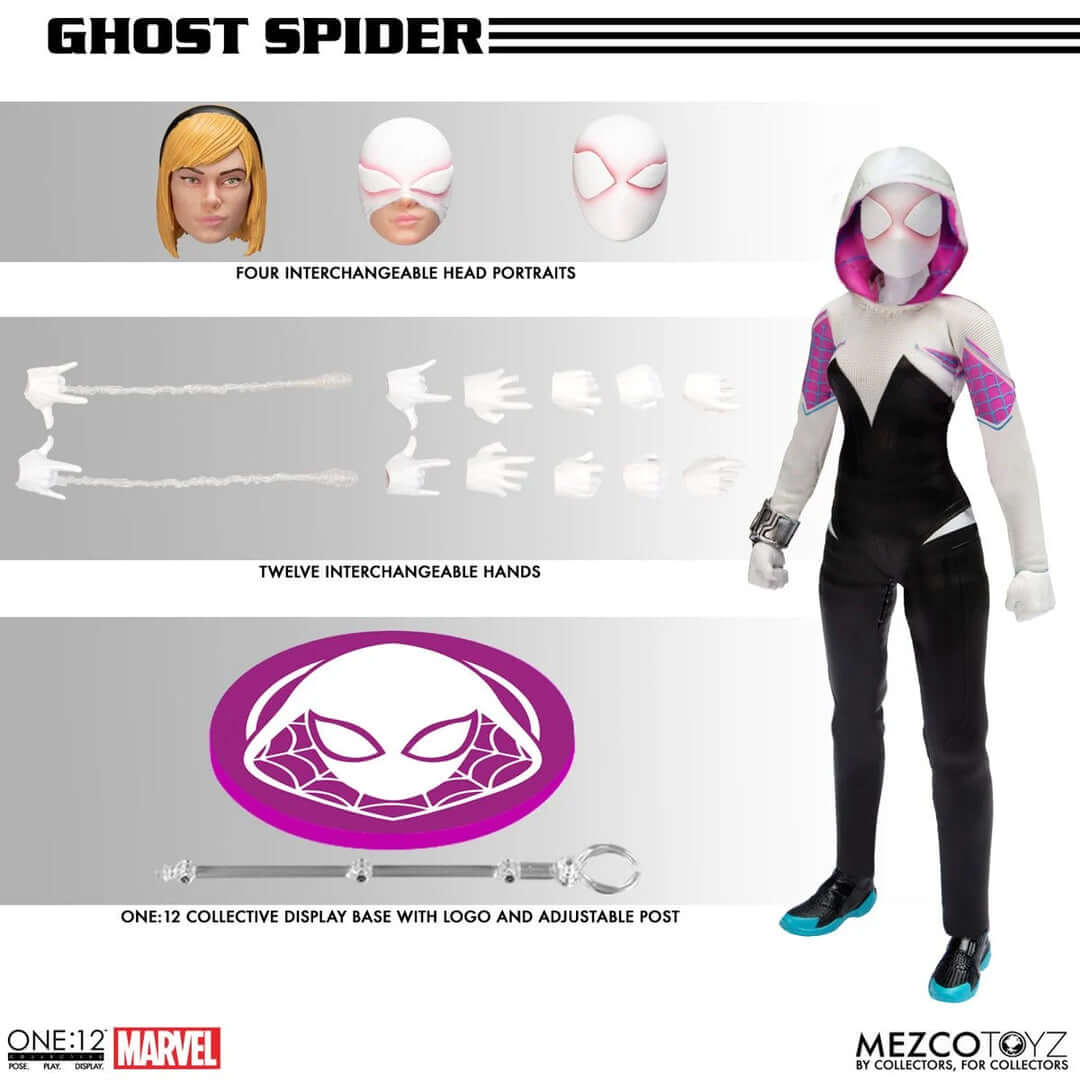 Pre-order February 2024 Mezco One:12 Collective Spider-Man Spider Gwen ( Ghost Spider )