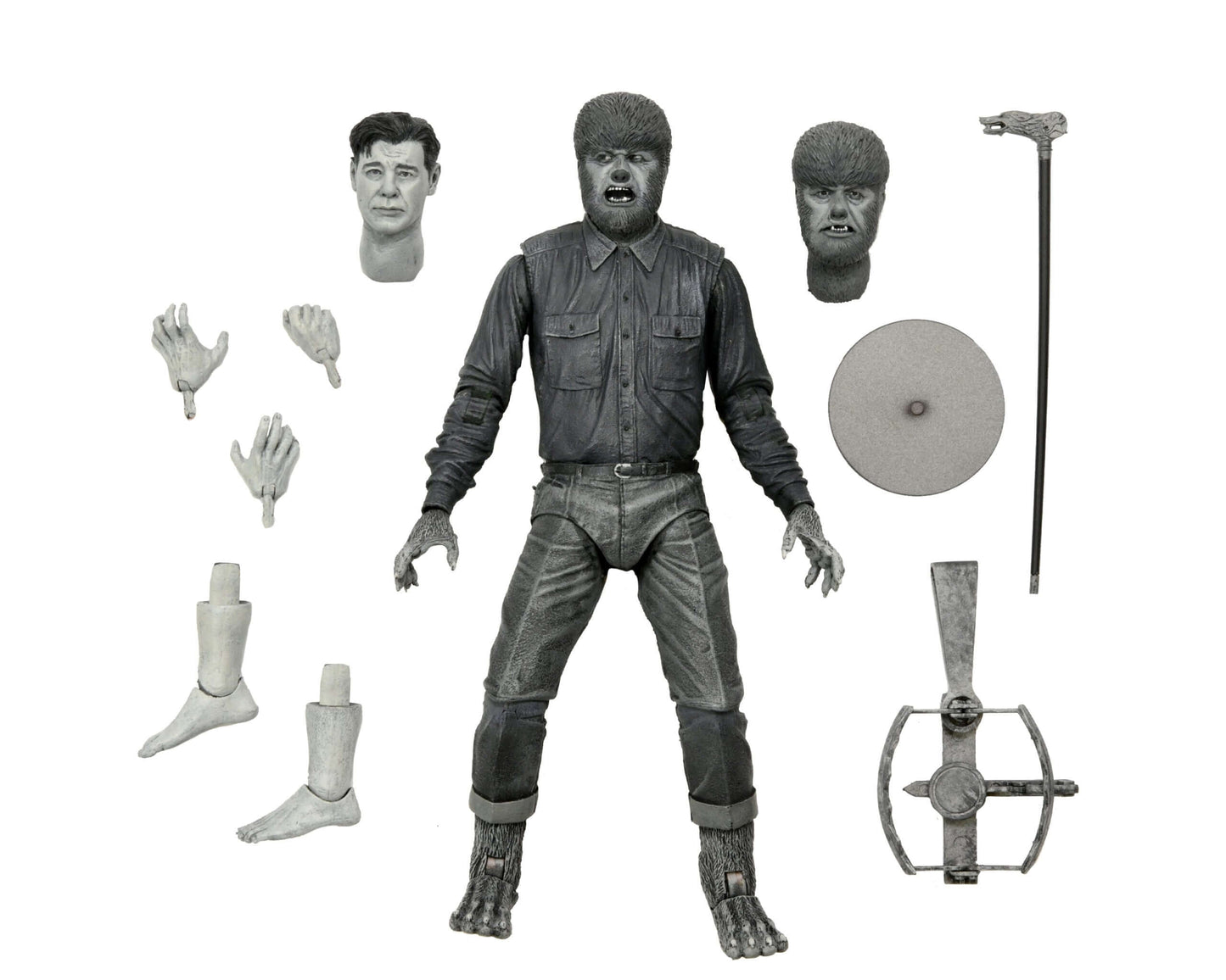 UNIVERSAL MONSTERS ULTIMATE WOLF MAN (BLACK & WHITE) 7” INCH SCALE ACTION FIGURE - NECA