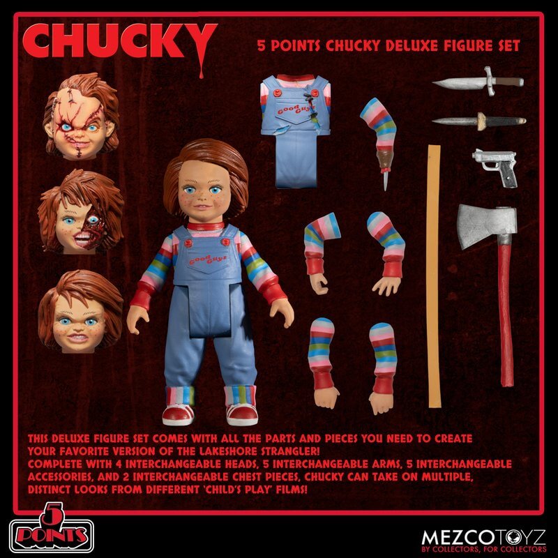 MEZCO Chucky 5 Points Action Figure Chucky Deluxe Box Set