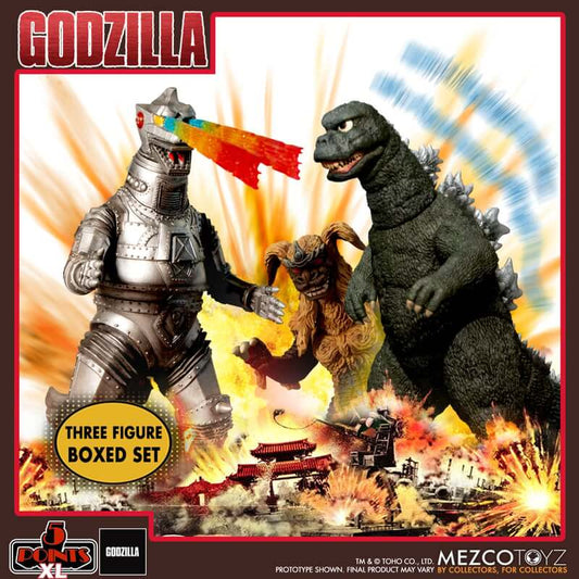 Pre-order September 2023 Mezco Godzilla vs Mechagodzilla (1974) Three Figure Boxed Set
