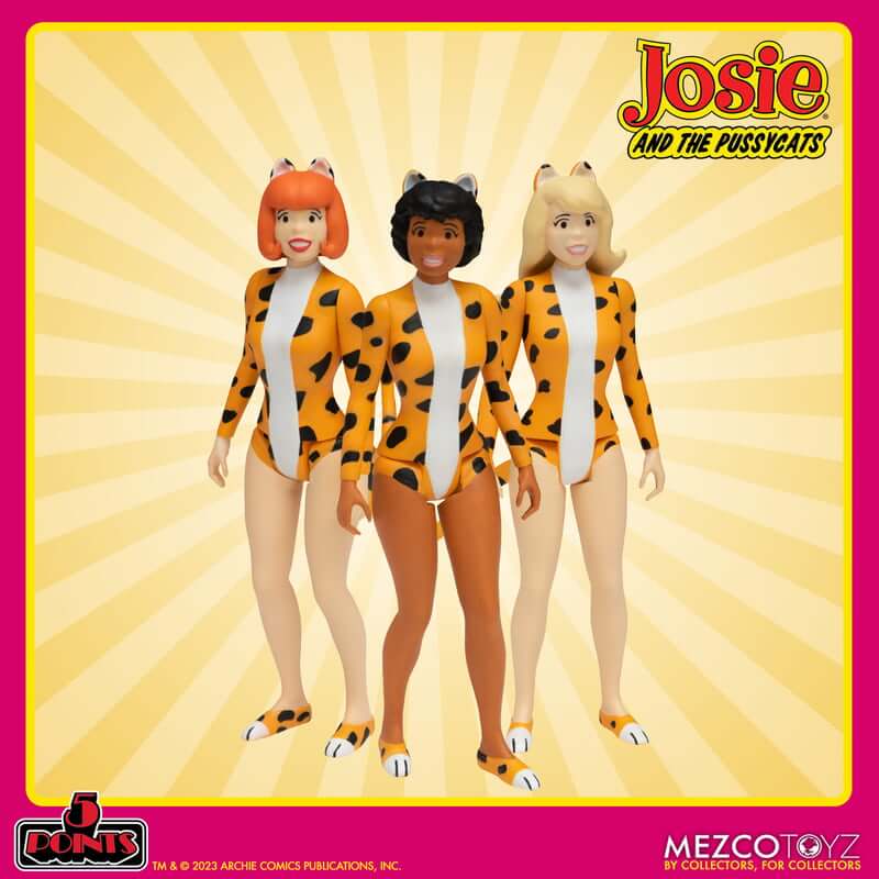 Pre-order Feb 2024 MEZCO 5 POINTS: Josie and The Pussycats Action Figure Deluxe Set