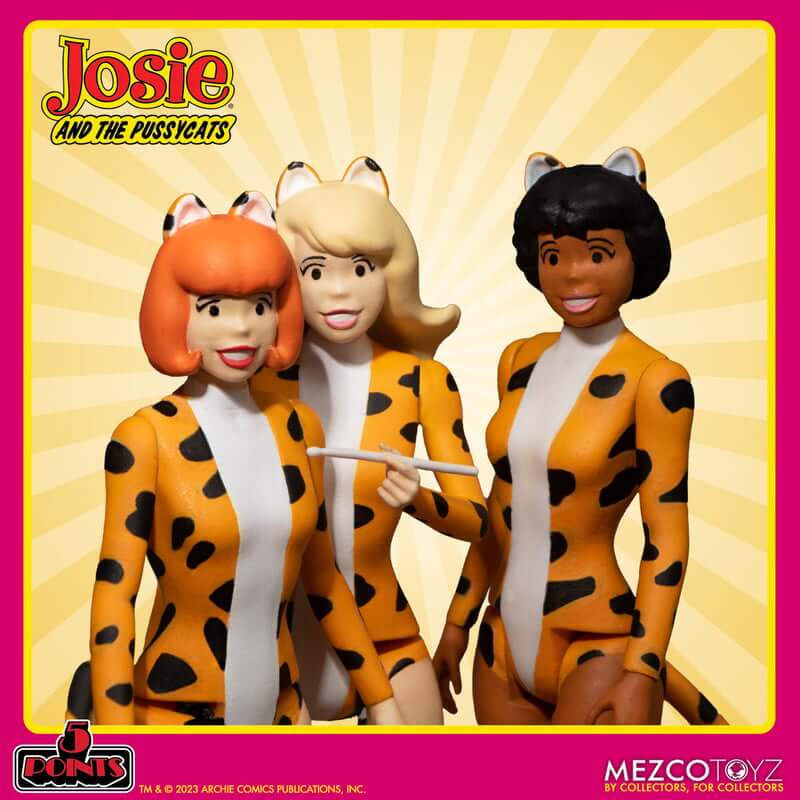 Pre-order Feb 2024 MEZCO 5 POINTS: Josie and The Pussycats Action Figure Deluxe Set